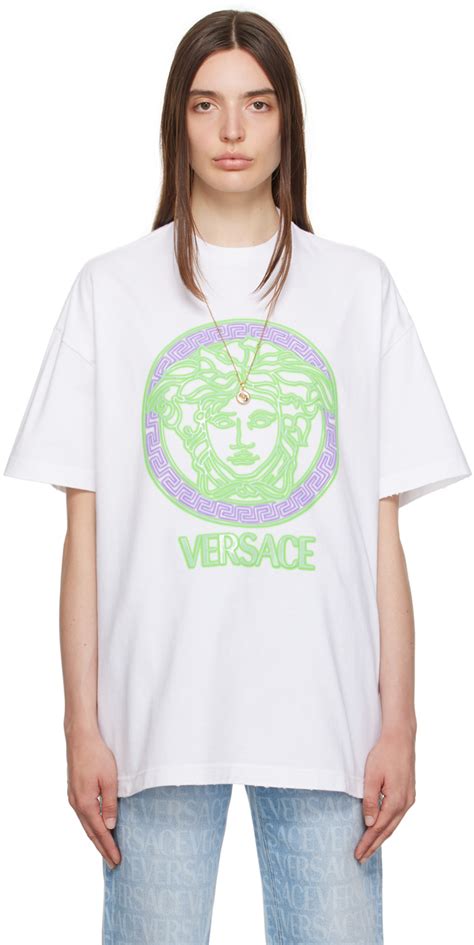 versace medusa t shirt white|versace medusa print t shirt.